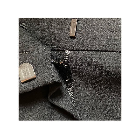 ESCADA Womens Dress Pants Black Pleated Trousers Straight Leg - Picture 6 of 7